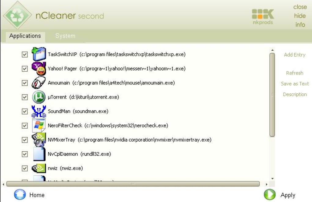 Скриншот nCleaner